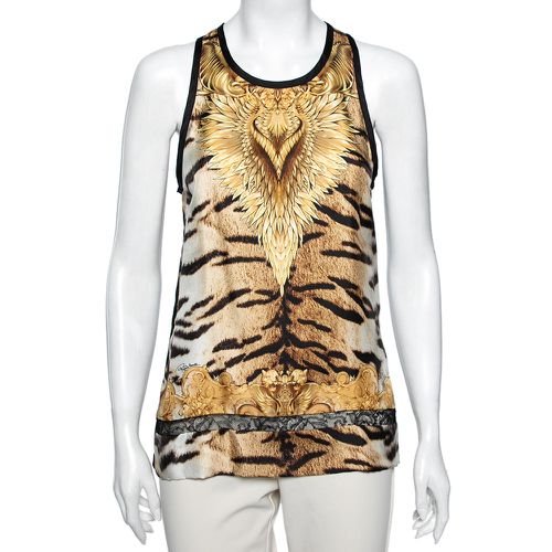 Roberto Cavalli Multicolor Printed Silk & Modal Knit Tank Top M - Roberto Cavalli - Modalova