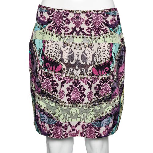 Roberto Cavalli Multicolor Printed Silk Mini Skirt M - Roberto Cavalli - Modalova