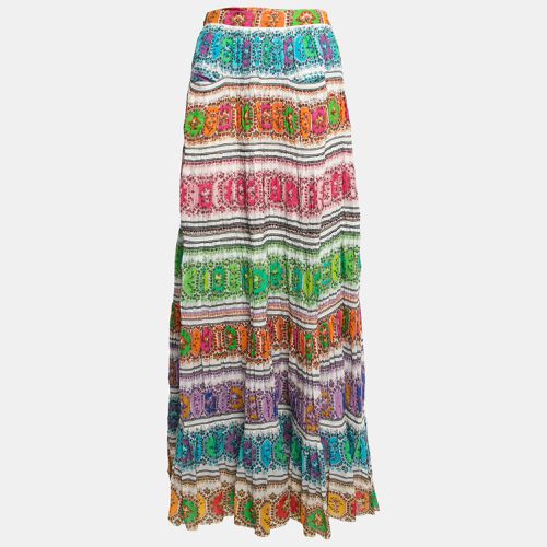 Roberto Cavalli Multicolor Printed Cotton Maxi Skirt L - Roberto Cavalli - Modalova