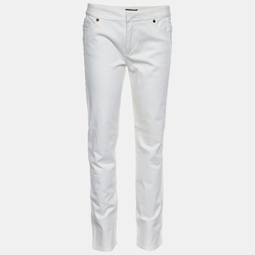 Roberto Cavalli White Denim Straight Fit Jeans Waist 30" - Roberto Cavalli - Modalova