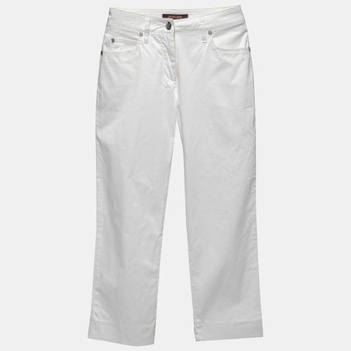 Roberto Cavalli White Cotton Capri Pants S - Roberto Cavalli - Modalova