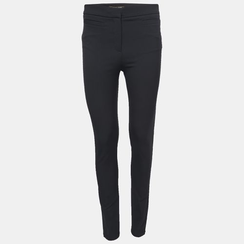 Roberto Cavalli Black Stretch Gabardine Slim Fit Trousers M - Roberto Cavalli - Modalova