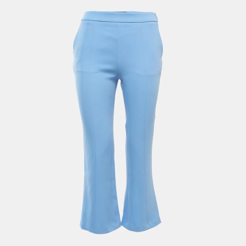 Class by Roberto Cavalli Blue Crepe Flared Trousers S - Class by Roberto Cavalli - Modalova