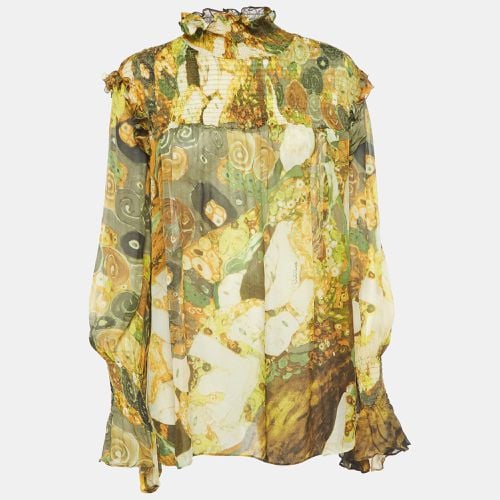 Roberto Cavalli Multicolor Print Silk Gustav Klimt Blouse M - Roberto Cavalli - Modalova