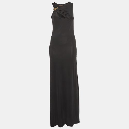 Roberto Cavalli Black Jersey Snake Buckle Detail Sleeveless Maxi Dress M - Roberto Cavalli - Modalova