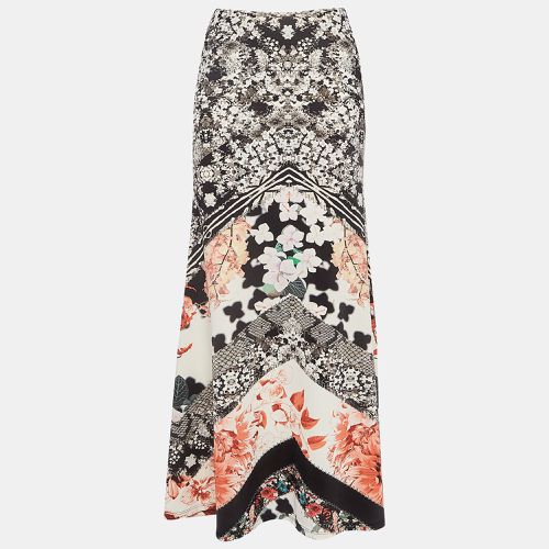 Roberto Cavalli Multicolor Floral Print Jersey Flared Maxi Skirt S - Roberto Cavalli - Modalova