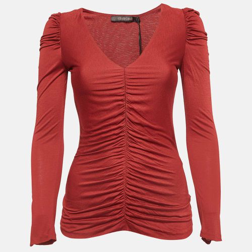 Jersey Ruched Long Sleeve Top S - Roberto Cavalli - Modalova