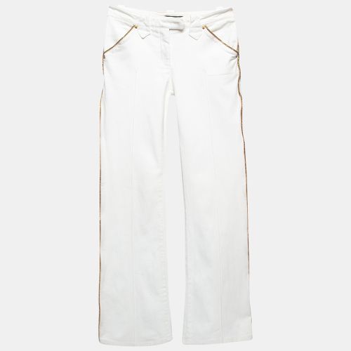 Roberto Cavalli White Contrast Trim Denim Buttoned Jeans XS - Roberto Cavalli - Modalova