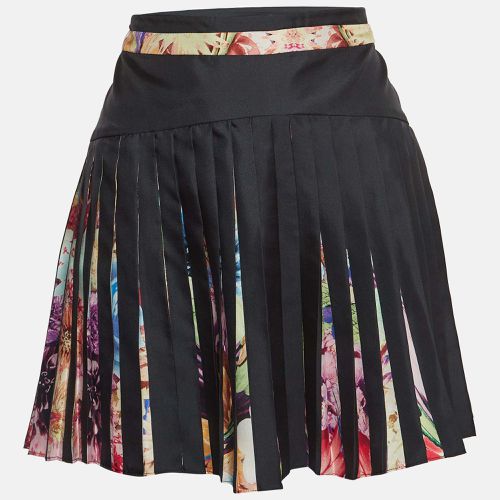 Roberto Cavalli Multicolor Floral Printed Silk Pleated Mini Skirt S - Roberto Cavalli - Modalova