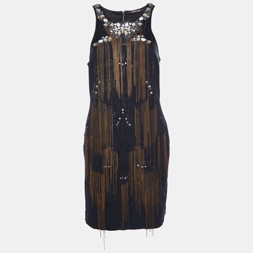 Roberto Cavalli Black Jersey Embellished Sleeveless Dress M - Roberto Cavalli - Modalova