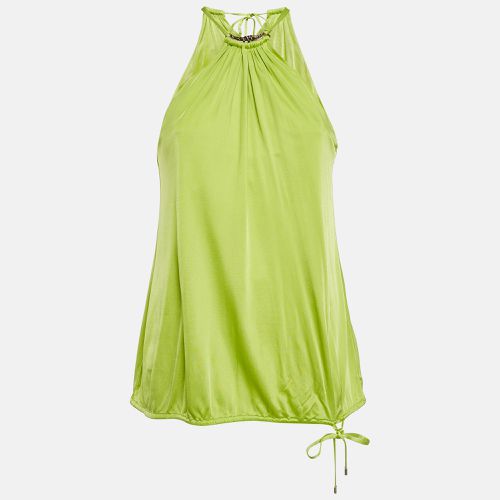 Roberto Cavalli Fluorescent Green Jersey Shoulder Strap Top L - Roberto Cavalli - Modalova