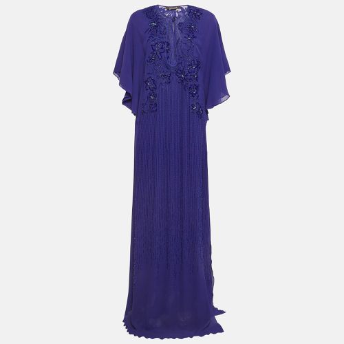 Roberto Cavalli Purple Embellished Silk Kaftan Maxi Dress M - Roberto Cavalli - Modalova