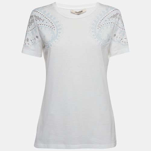 Crystal Embellished Jersey T-Shirt M - Roberto Cavalli - Modalova