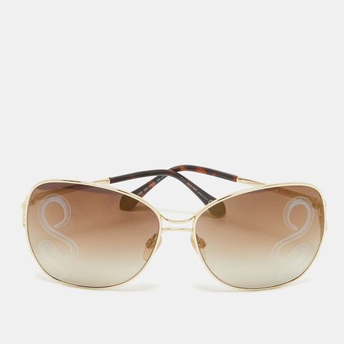 Roberto Cavalli Brown Gradient Gambassi 1060 Butterfly Sunglasses - Roberto Cavalli - Modalova