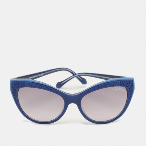 Roberto Cavalli Blue/Grey Gradient 982S Tegmen Cat Eye Sunglasses - Roberto Cavalli - Modalova