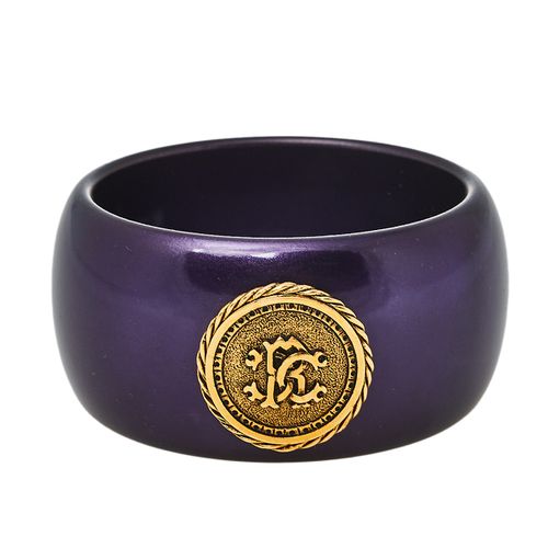 Roberto Cavalli Purple Medallion Wide Bangle Bracelet - Roberto Cavalli - Modalova