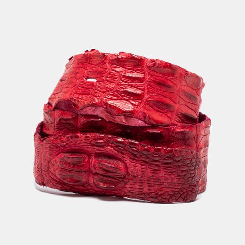 Roberto Cavalli Red Crocodile Back Horn Waist Belt - Roberto Cavalli - Modalova