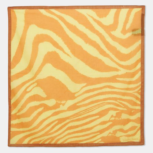 Roberto Cavalli Yellow Printed Cotton Square Scarf - Roberto Cavalli - Modalova