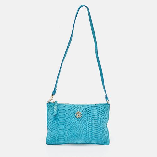 Roberto Cavalli Blue Python Shoulder Bag - Roberto Cavalli - Modalova