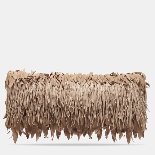 Pink Suede Fringe Flap Clutch - Roberto Cavalli - Modalova