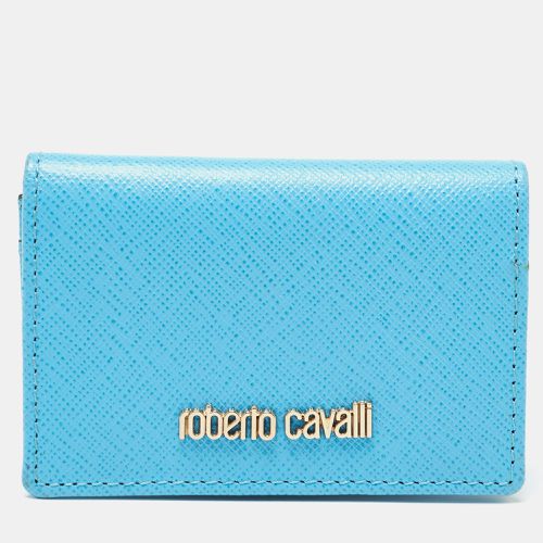 Roberto Cavalli Turquoise Leather Card Case - Roberto Cavalli - Modalova