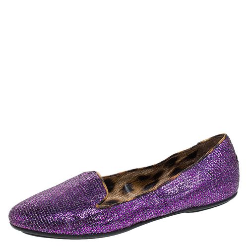 Roberto Cavalli Glitter Fabric Slip On Loafers Size 36 - Roberto Cavalli - Modalova