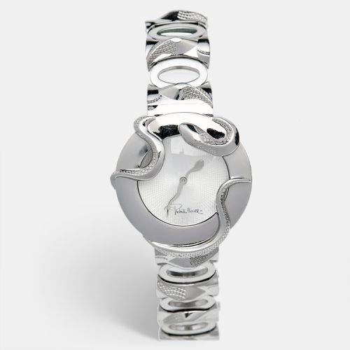 Roberto Cavalli Silver Stainless Steel Snake R7253165515 Women's Wristwatch 37 mm - Roberto Cavalli - Modalova