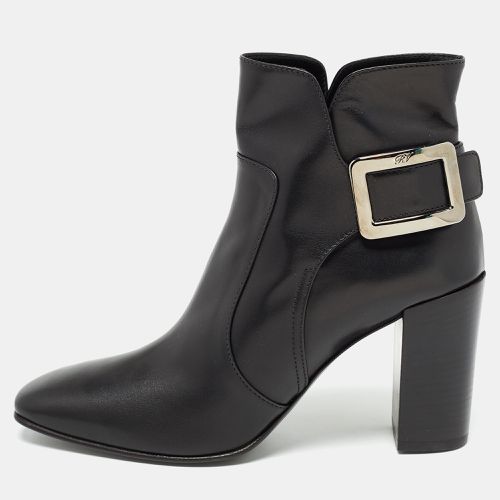 Roger Vivier Black Leather Buckle Ankle Boots Size 40.5 - Roger Vivier - Modalova