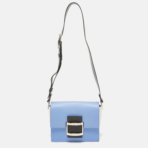 Roger Vivier Blue/White Leather Flap Shoulder Bag - Roger Vivier - Modalova