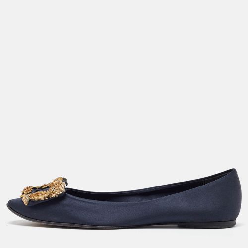 Roger Vivier Navy Blue Satin Gommette Ballet Flats Size 40.5 - Roger Vivier - Modalova