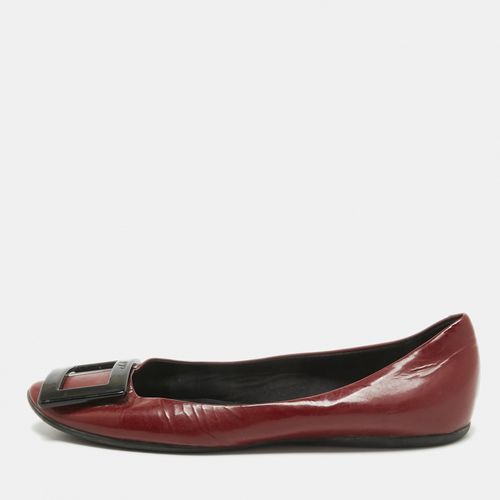 Roger Vivier Burgundy Patent Leather Trompette Ballet Flats Size 36 - Roger Vivier - Modalova