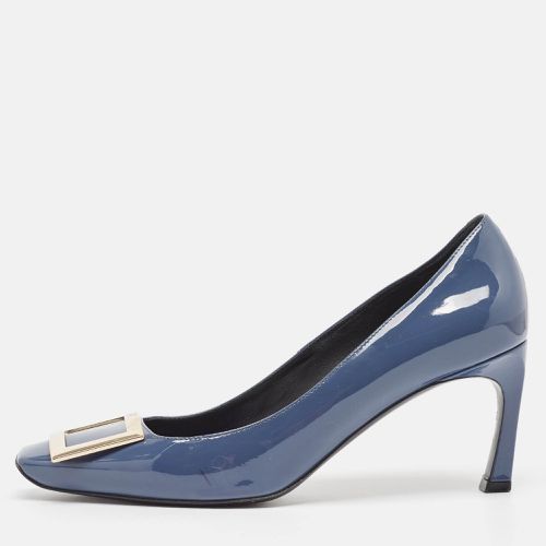 Roger Vivier Navy Blue Patent Trompette Pumps Size 38.5 - Roger Vivier - Modalova