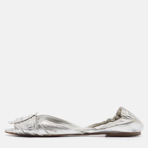 Roger Vivier Silver Leather Open Toe Ballet Flats Size 36 - Roger Vivier - Modalova