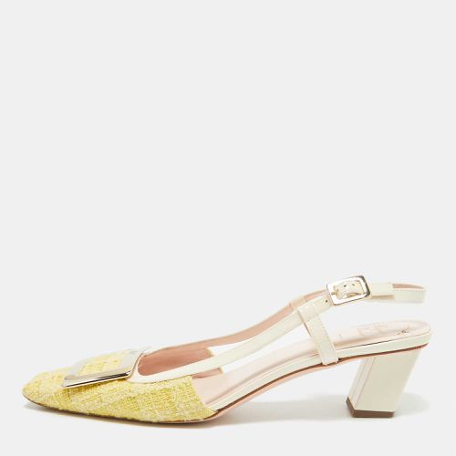 Roger Vivier Yellow Tweed Belle Vivier Slingback Pumps Size 39 - Roger Vivier - Modalova