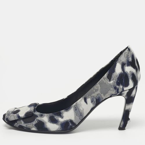 Roger Vivier Grey/Navy Blue Canvas Belle Vivier Trompette Pumps Size 35.5 - Roger Vivier - Modalova