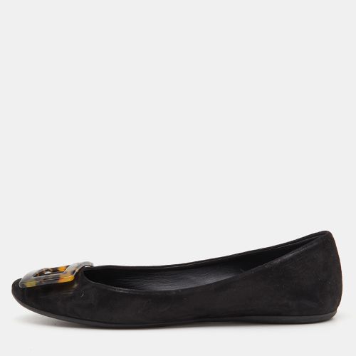 Roger Vivier Black Suede Tortoise Shell Buckle Ballet Flats Size 39.5 - Roger Vivier - Modalova