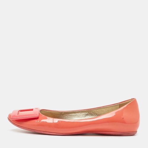 Roger Vivier Coral Pink Patent Leather Belle Vivier Ballet Flats Size 34.5 - Roger Vivier - Modalova