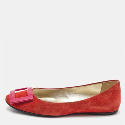 Roger Vivier Orange Suede Vivier Ballet Flats Size 35 - Roger Vivier - Modalova