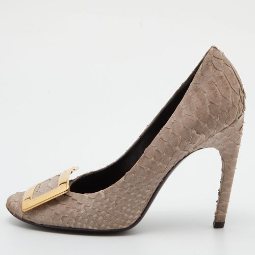 Roger Vivier Light Brown Python Trompette Pumps Size 38.5 - Roger Vivier - Modalova