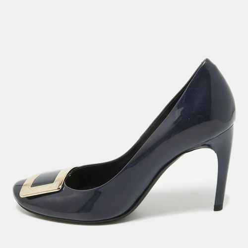 Roger Vivier Blue Patent Leather Belle Vivier Round Toe Pumps Size 38.5 - Roger Vivier - Modalova