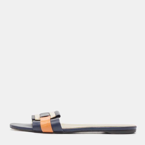 Roger Vivier Multicolor Leather Vivier Flat Slides Size 39 - Roger Vivier - Modalova