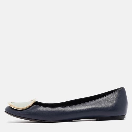 Roger Vivier Navy Blue Leather Ballet Flats Size 35.5 - Roger Vivier - Modalova