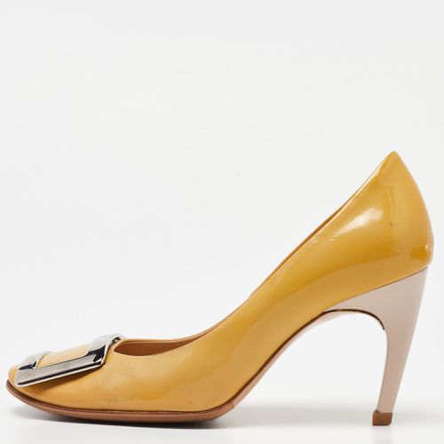 Roger Vivier Beige Patent Leather Metal Logo Round toe Pumps Size 35 - Roger Vivier - Modalova