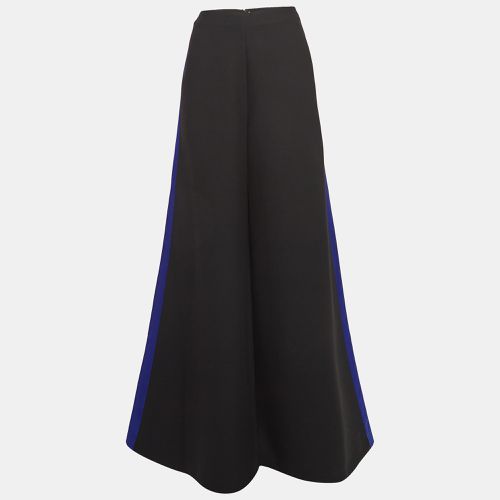 Roksanda Ilincic Black Satin Side Strip Crepe Wide-Leg Pants M - Roksanda Ilincic - Modalova