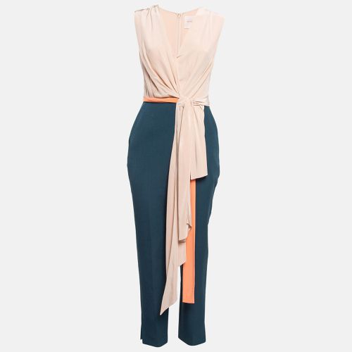 Roksanda Ilincic Pink/Blue Crepe Waist Tie Detail Jumpsuit S - Roksanda Ilincic - Modalova