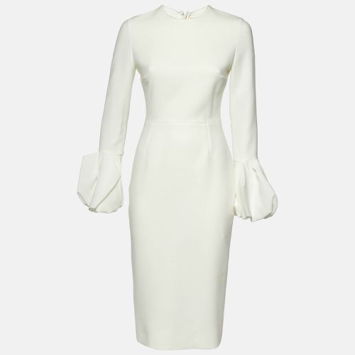 Roksanda White Crepe Puff Sleeve Midi Lena Dress S - Roksanda Ilincic - Modalova