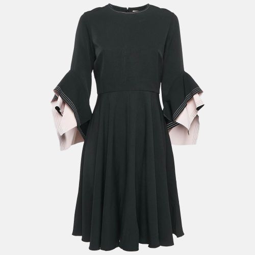 Roksanda Ilincic Black Crepe Bell Sleeve Flared Midi Dress M - Roksanda Ilincic - Modalova