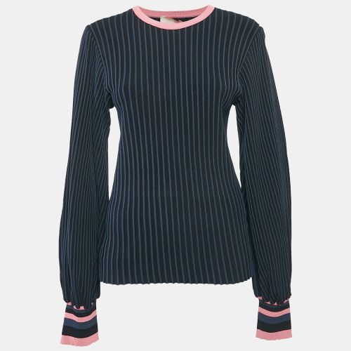 Roksanda Black/Blue Stripe Jersey Sweater Top L - Roksanda Ilincic - Modalova