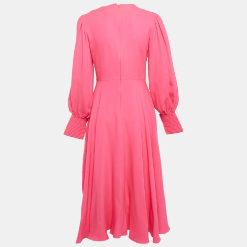 Quilted Panel Silk Crepe Adyn Midi Dress M - Roksanda Ilincic - Modalova