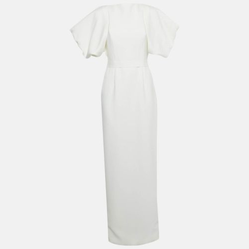 Roksanda White Crepe Puffed Sleeve Belted Maxi Dress M - Roksanda Ilincic - Modalova